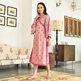 Pink Side Slit Shift Dress