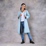 Snowdrop Powder Blue Reversible Quilted Jacket