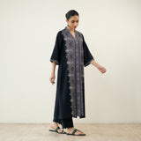 Banno Statement Slub Cotton Kurta - Black