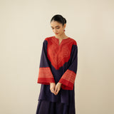 Nakhra Elevated Cotton Slub Coord Set - Violet