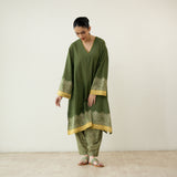 Mastani Elevated Cotton Slub Salwar Set - Heena Green