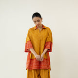 Khatta Meetha Elevated Coord Set - Turmeric Yellow & Rust