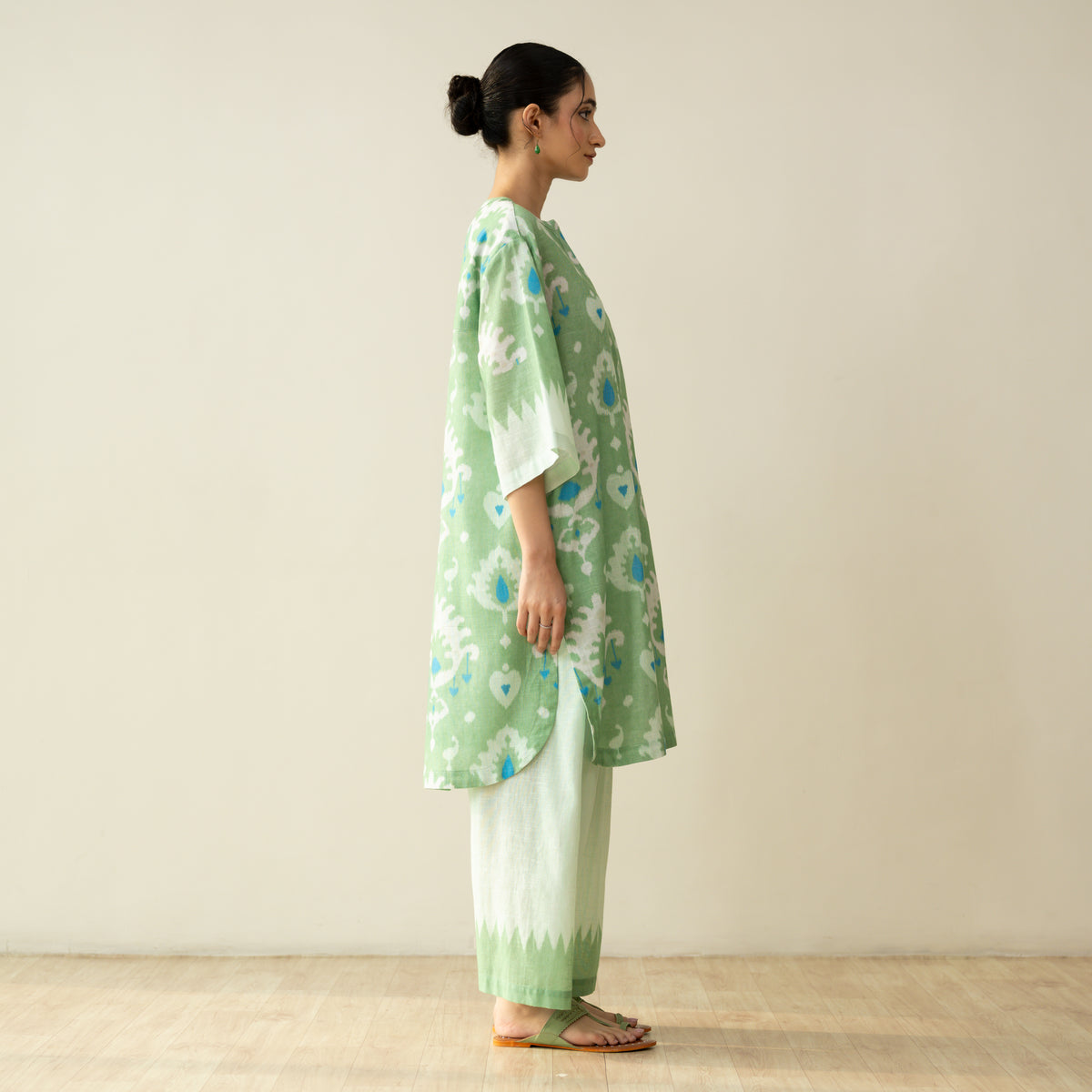 Lovey Dovey Elevated Cotton Slub Coord Set - Mint Mayo