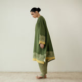 Mastani Elevated Cotton Slub Salwar Set - Heena Green
