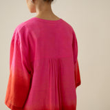 Jelly Belly Elevated Kurta Set - Red & Pink