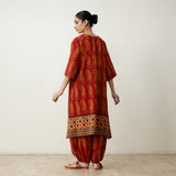 Banno Elevated Cotton Slub Kurta Set - Brick Red