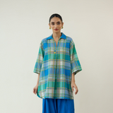 Lemon Drop Embroidered Elevated Cotton Slub Tunic - Multicolour