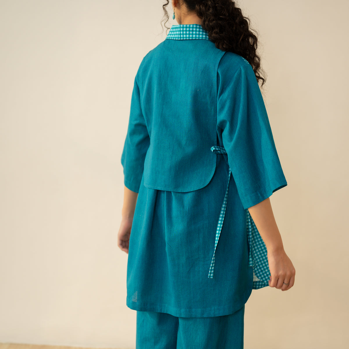Knot So Basic 3 Piece Cotton Flex Coord Set - Teal