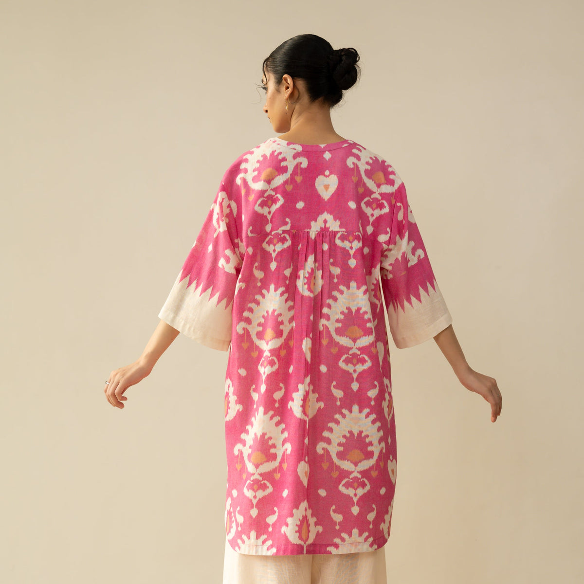 Lovey Dovey Elevated Cotton Slub Kurta - Cassata Pink