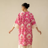 Lovey Dovey Elevated Cotton Slub Kurta - Cassata Pink