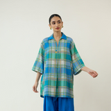 Lemon Drop Embroidered Elevated Cotton Slub Tunic - Multicolour