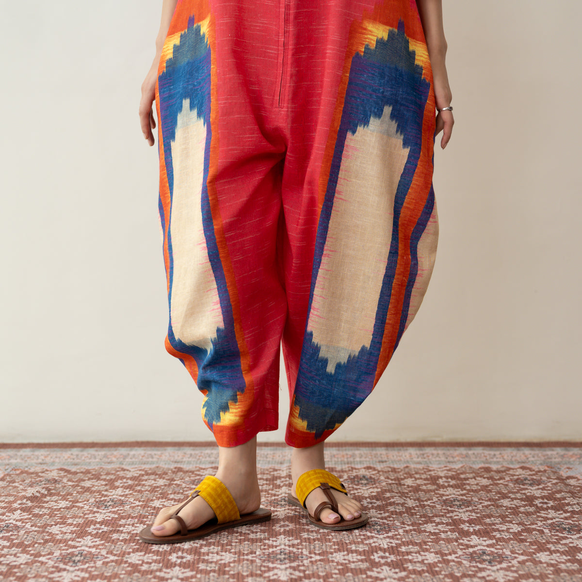Nomad Statement Cotton Slub Jumpsuit - Tomato Red