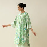 Lovey Dovey Elevated Cotton Slub Kurta - Mint Mayo