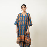 Banno Elevated Cotton Slub Kurta - Midnight Blue