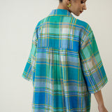 Lemon Drop Embroidered Elevated Cotton Slub Tunic - Multicolour