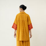Khatta Meetha Elevated Coord Set - Turmeric Yellow & Rust