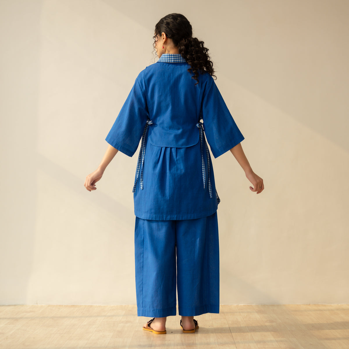 Knot So Basic 3 Piece Cotton Flex Coord Set - Cobalt
