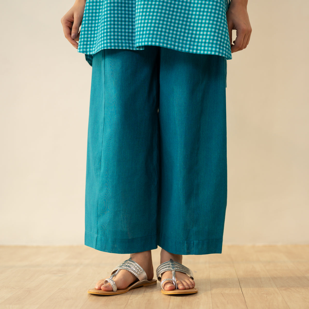 Knot So Basic 3 Piece Cotton Flex Coord Set - Teal