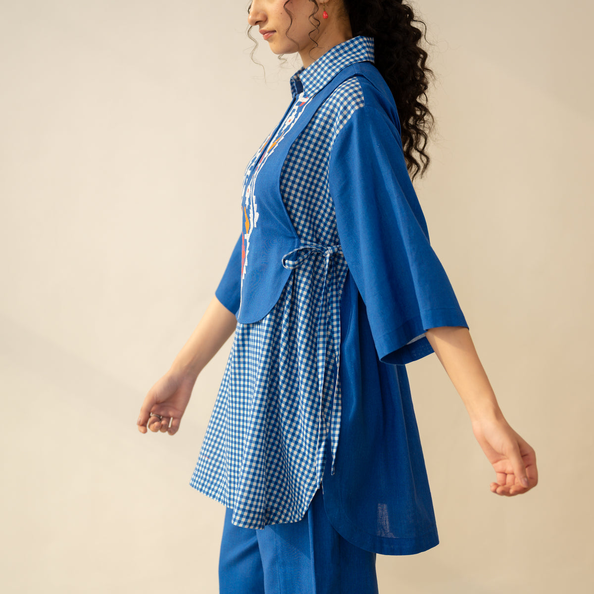 Knot So Basic 3 Piece Cotton Flex Coord Set - Cobalt