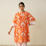 Lovey Dovey Elevated Cotton Slub Kurta - Peachy Peach