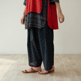 Cherry Pop Elevated Cotton Slub Coord Set - Black & Cherry Red
