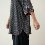 Bon Bon Hand Embroidered Elevated Shantoon Tunic - Charcoal
