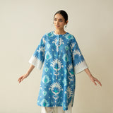 Lovey Dovey Elevated Cotton Slub Coord Set - Blue Lagoon