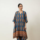 Banno Elevated Cotton Slub Kurta Set - Midnight Blue