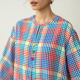 Goodie Goodie Statement Cotton Slub Kurta - Multicolour
