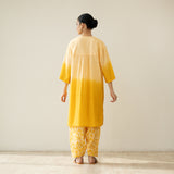 Mango Tango Elevated Kurta Set - Mango & Butter Yellow