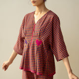 Love Bug Statement Cotton Slub Coord Set - Multicolour