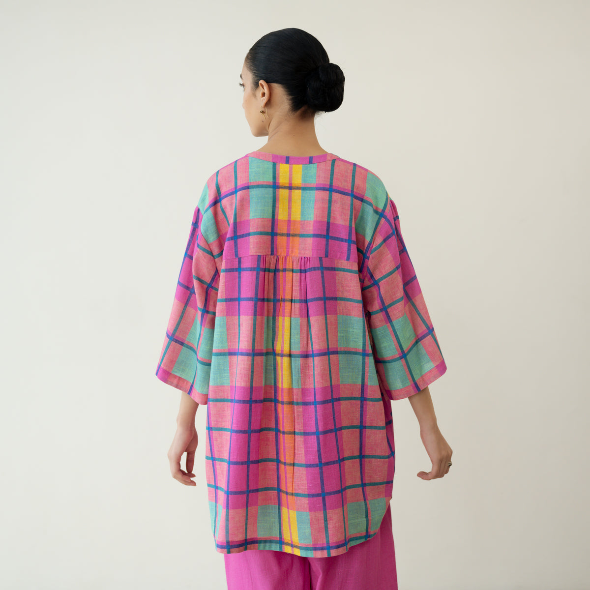 Bubblegum Embroidered Elevated Cotton Slub Coord Set - Multicolour