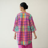 Bubblegum Embroidered Elevated Cotton Slub Coord Set - Multicolour