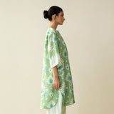 Lovey Dovey Elevated Cotton Slub Kurta - Mint Mayo