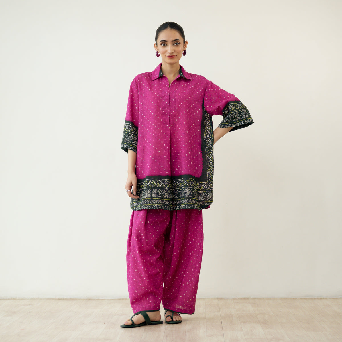 Very Berry Elevated Cotton Slub Coord Set - Berry