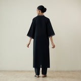 Banno Statement Slub Cotton Kurta - Black