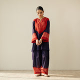 Nakhra Elevated Cotton Slub Coord Set - Violet
