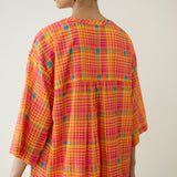 Tutti Frutti Embroidered Elevated Cotton Slub Tunic - Multicolour
