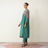 Mehbooba Festive Tissue Kurta Set - Sea Green