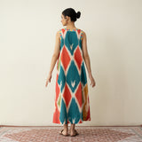 Aura Embroidered Cotton Slub Dress - Muticolour Beige
