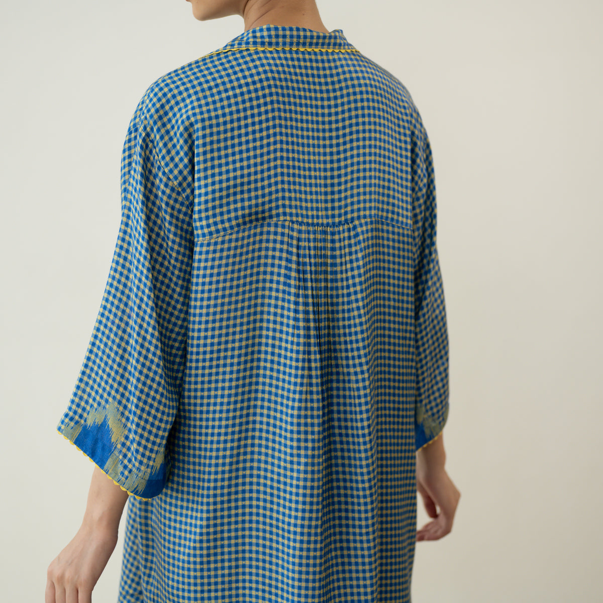 Bon Bon Hand Embroidered Elevated Shantoon Coord Set - Electric Blue & Lime
