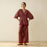 Love Bug Statement Cotton Slub Coord Set - Multicolour