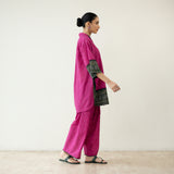 Very Berry Elevated Cotton Slub Coord Set - Berry