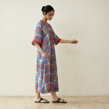 Miss Sunshine Midi Cotton Slub Dress - Multicolour