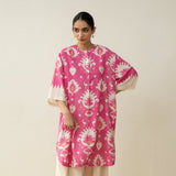 Lovey Dovey Elevated Cotton Slub Kurta - Cassata Pink