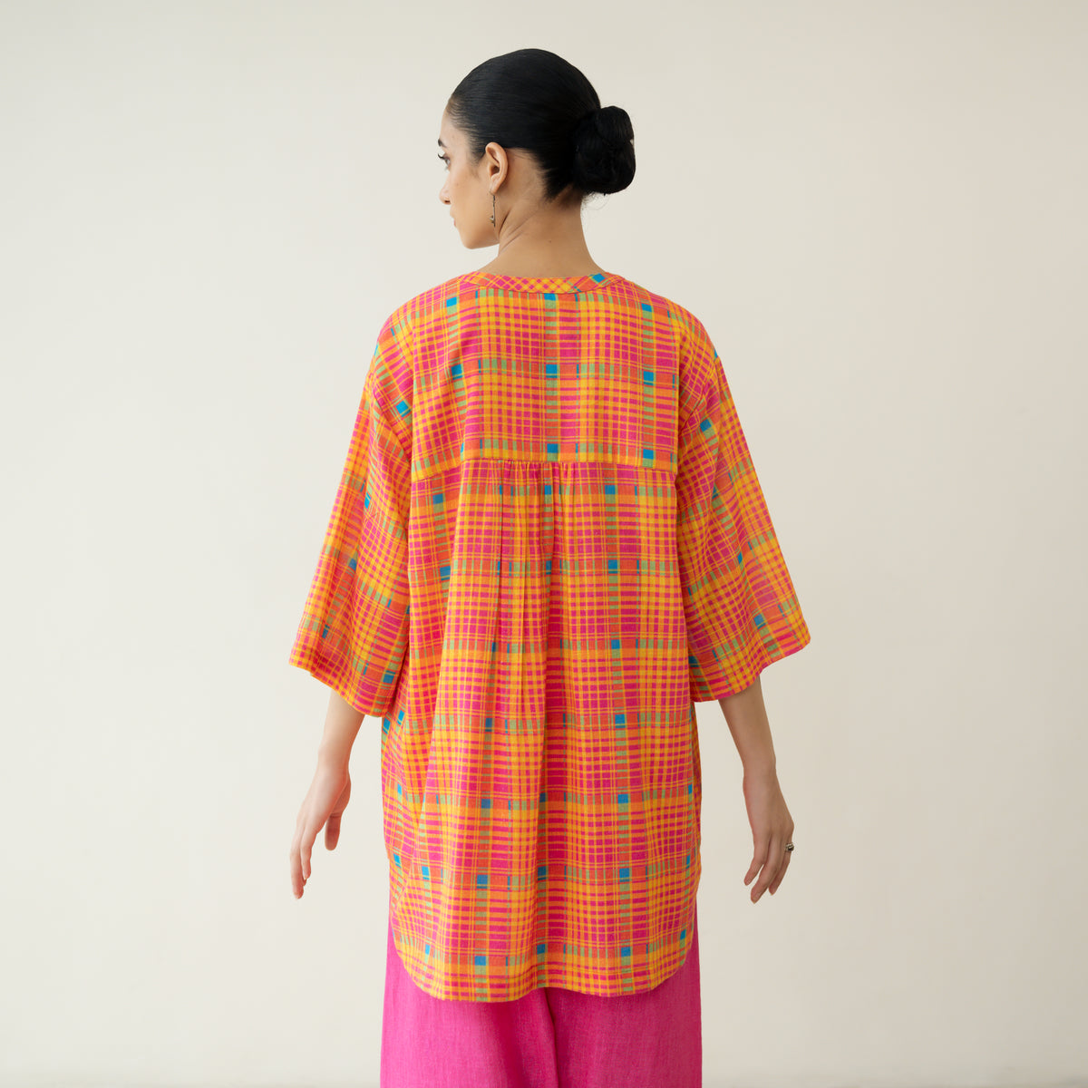 Tutti Frutti Embroidered Elevated Cotton Slub Coord Set - Multicolour