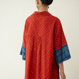 Very Berry Elevated Cotton Slub Coord Set - Red & Indigo