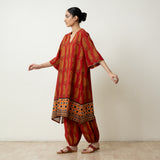 Banno Elevated Cotton Slub Kurta Set - Brick Red