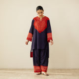 Nakhra Elevated Cotton Slub Coord Set - Violet