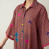 Spade Statement Cotton Slub Kurta - Multicolour